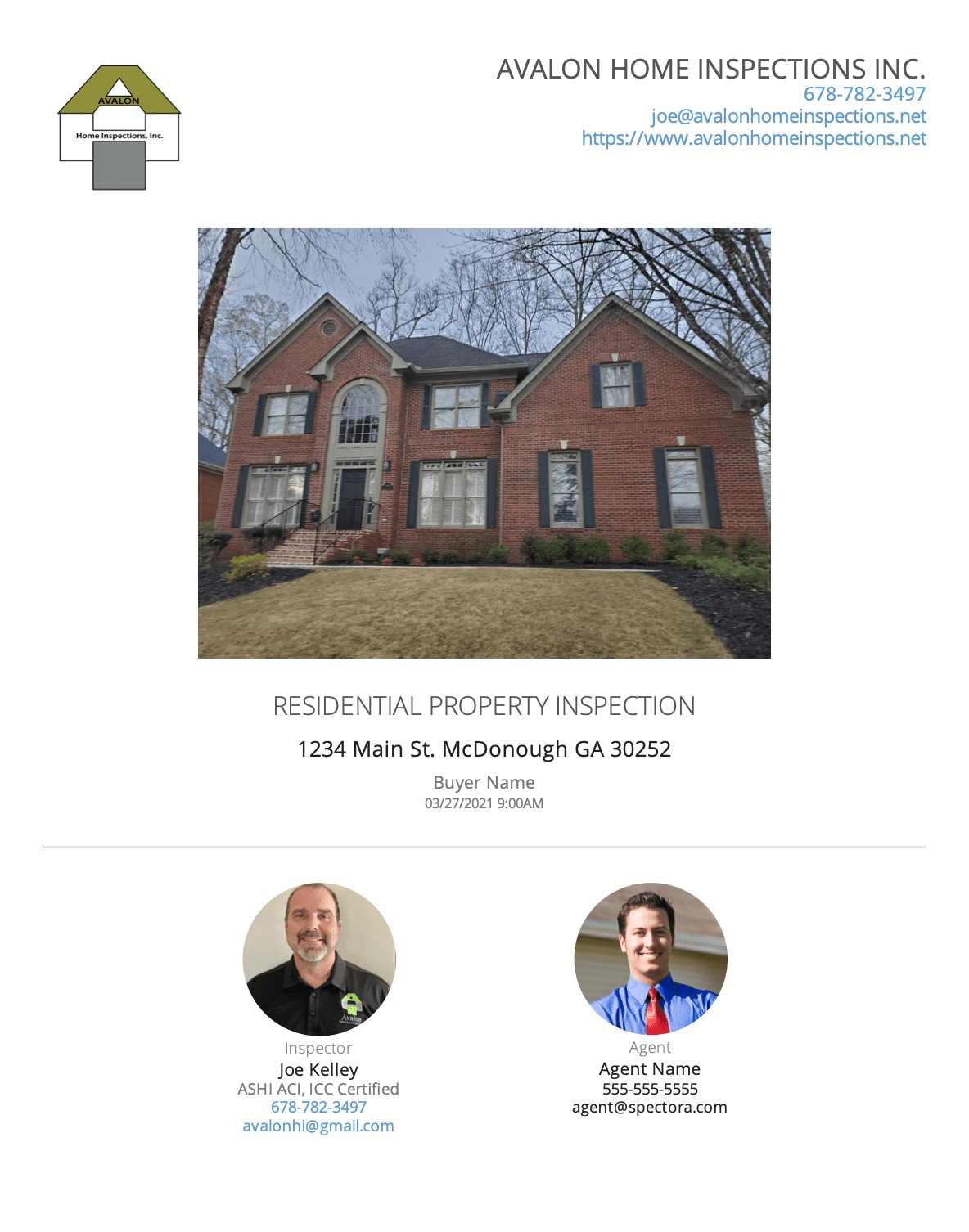 Home Inspection Sample Report