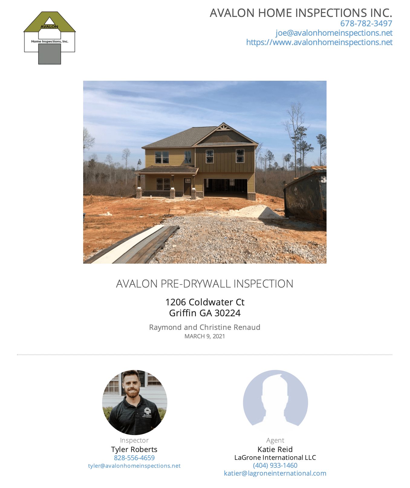 New Construction Sample Report