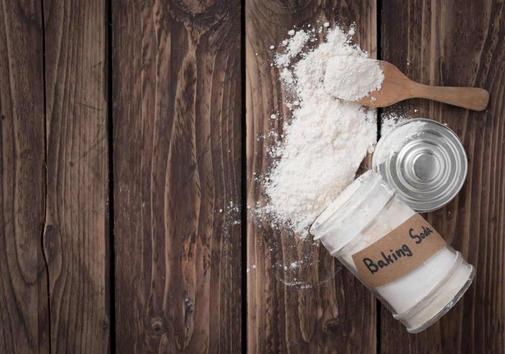 Baking soda is a great substance to use to clean pavers.