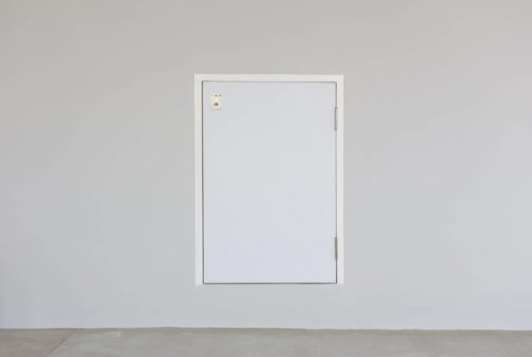 A very basic attic door.