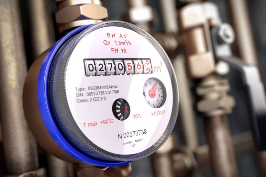 Where is the water meter located