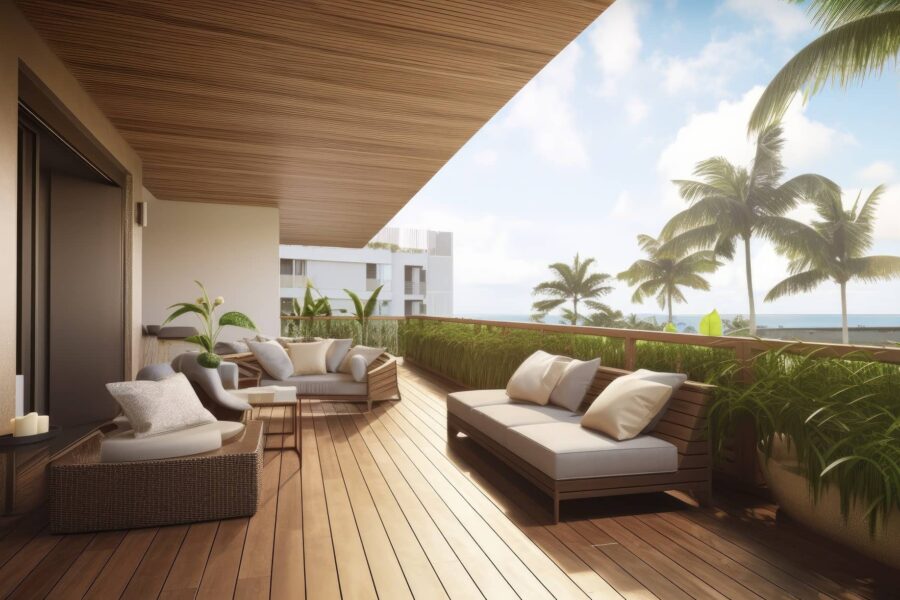 Patio cover on a home.
