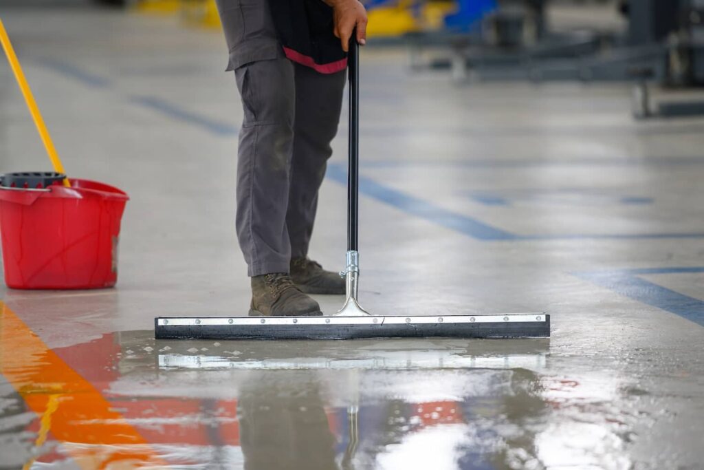 Maintenance helps to keep the garage floor clean