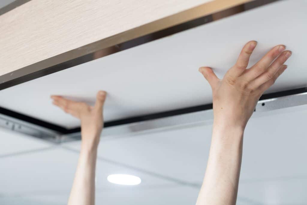 If ceiling tiles have an uneven cut, they may not fit back into place properly.