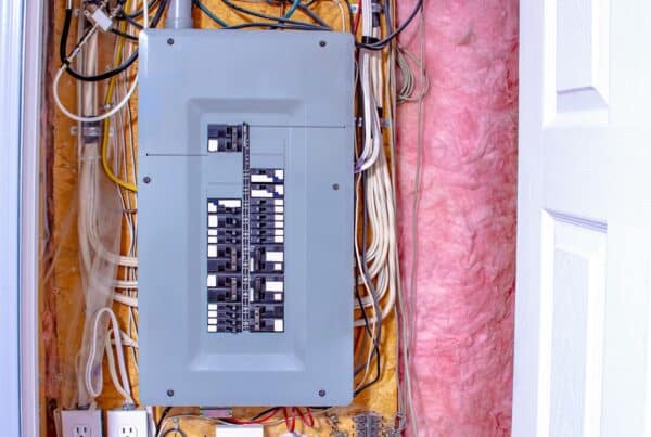 electrical panel during inspection