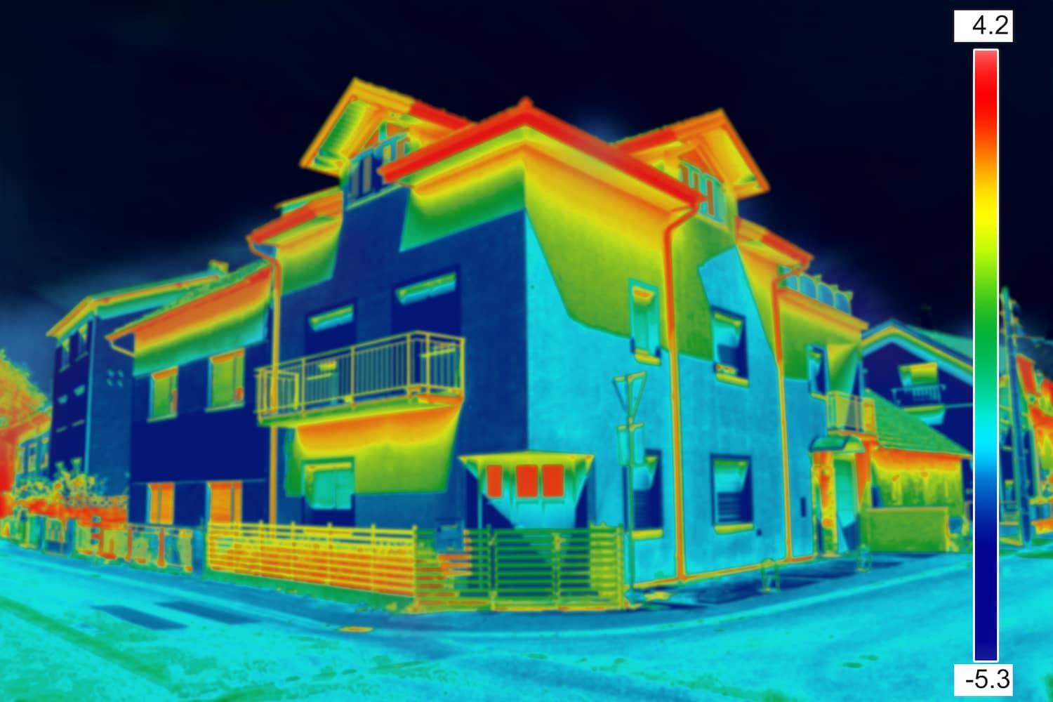 Scan of a house using infrared technology