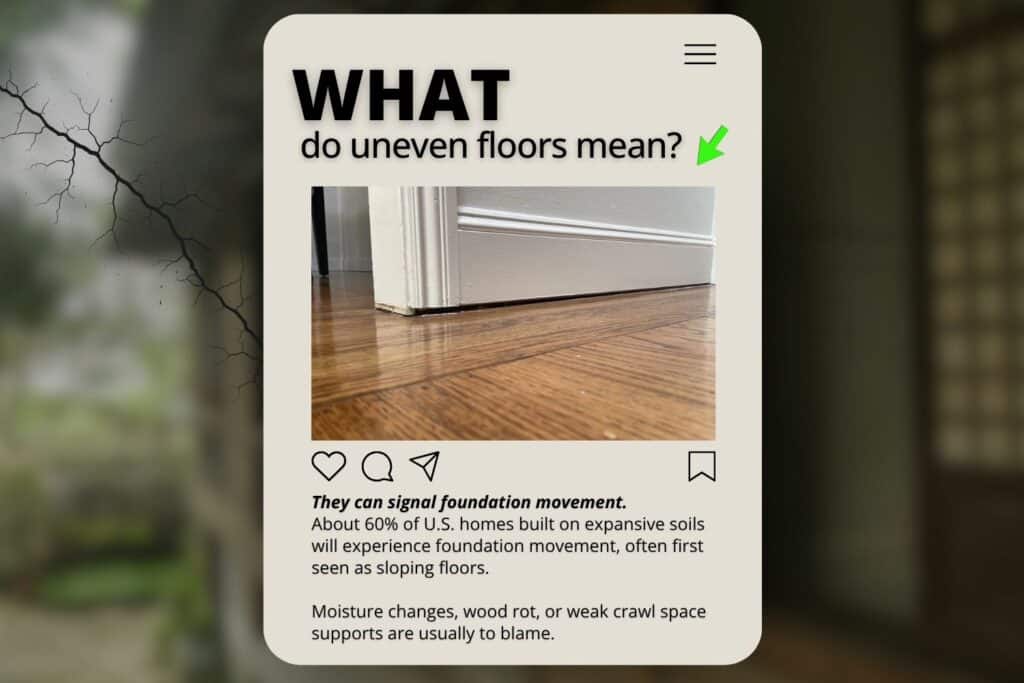 what uneven or sloping floor can mean for your house foundation