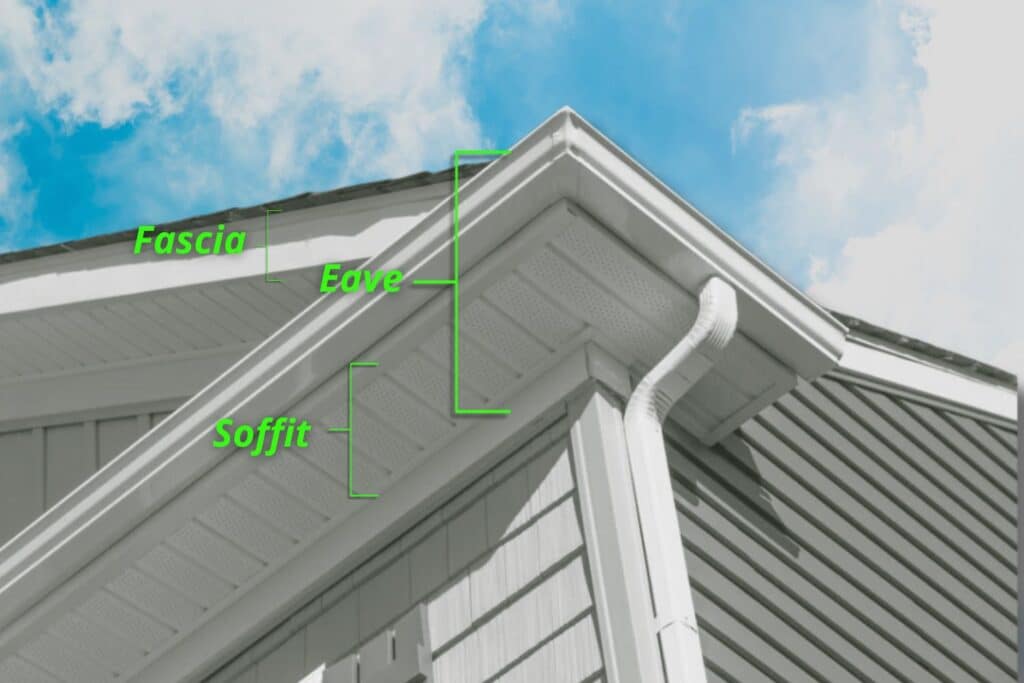 telling the house eaves from the soffit